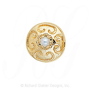 GS338 PL - 14 Karat Gold Pearl Slide 